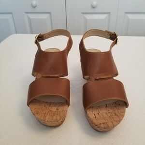  Nautica Wedges Danvers Brown Size 7.5 2.5 inch Wedge Man Made Material